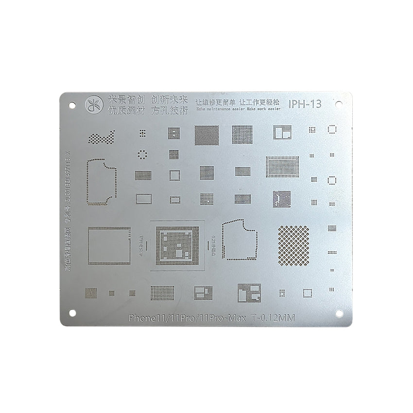 MiJing High Precision BGA Reballing Stencil for iPhone 11 / 11 Pro / 11 Pro Max