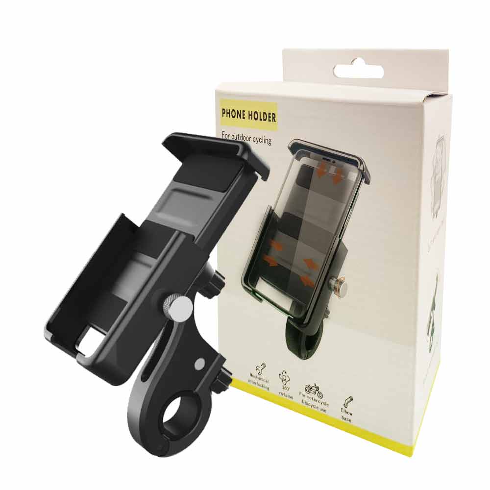 Giá đỡ điện thoại xe máy vạn năng, kẹp thông minh xoay 360°