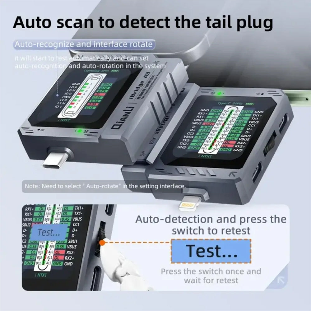 QianLi iBridge A3 Tail Plug Comprehensive Analysis Tester