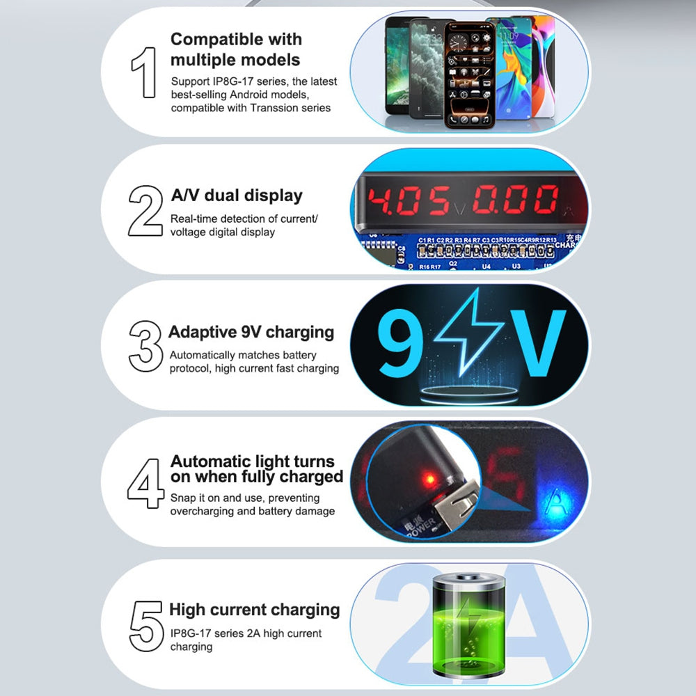SUNSHINE SS-916 Ultra V3.0 Digital Display Charging Activation Board for iPhone 8 to 17Pro Max & Android