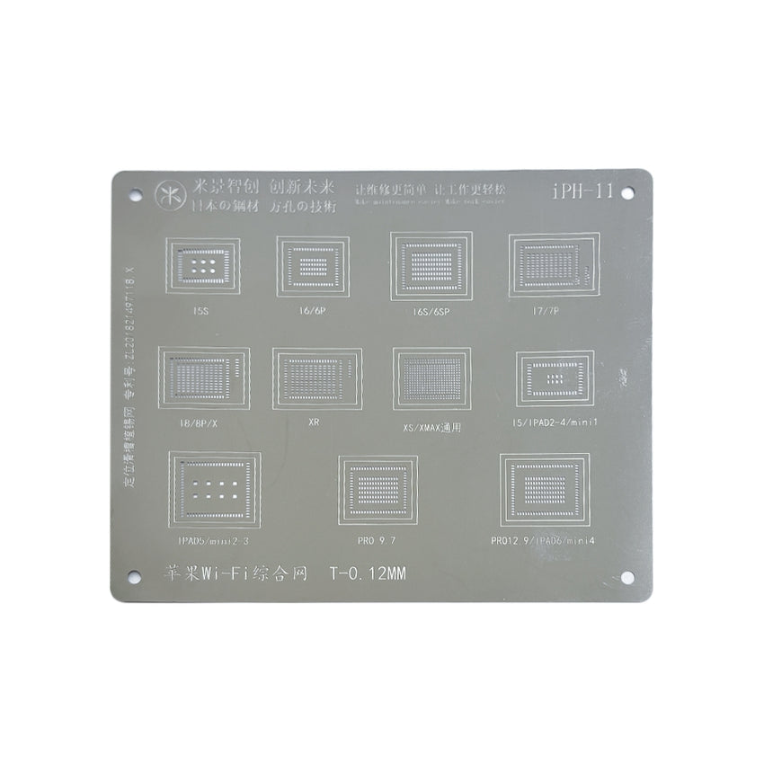 MiJing Universal WiFi BGA Reballing Stencil for iPhone / iPad All Series