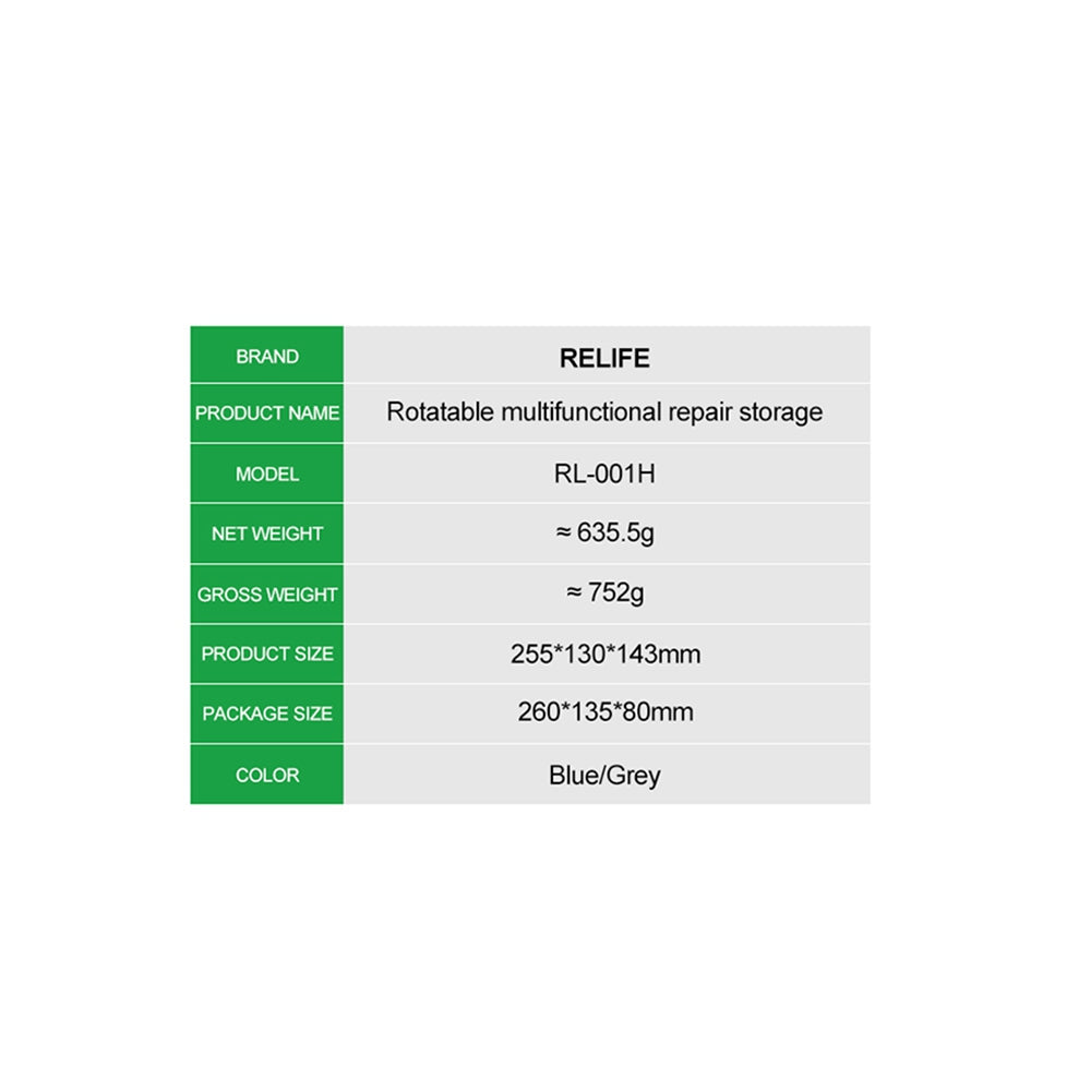 Relife RL-001H 360° Rotating Stepped Intelligent Repair Storage Rack