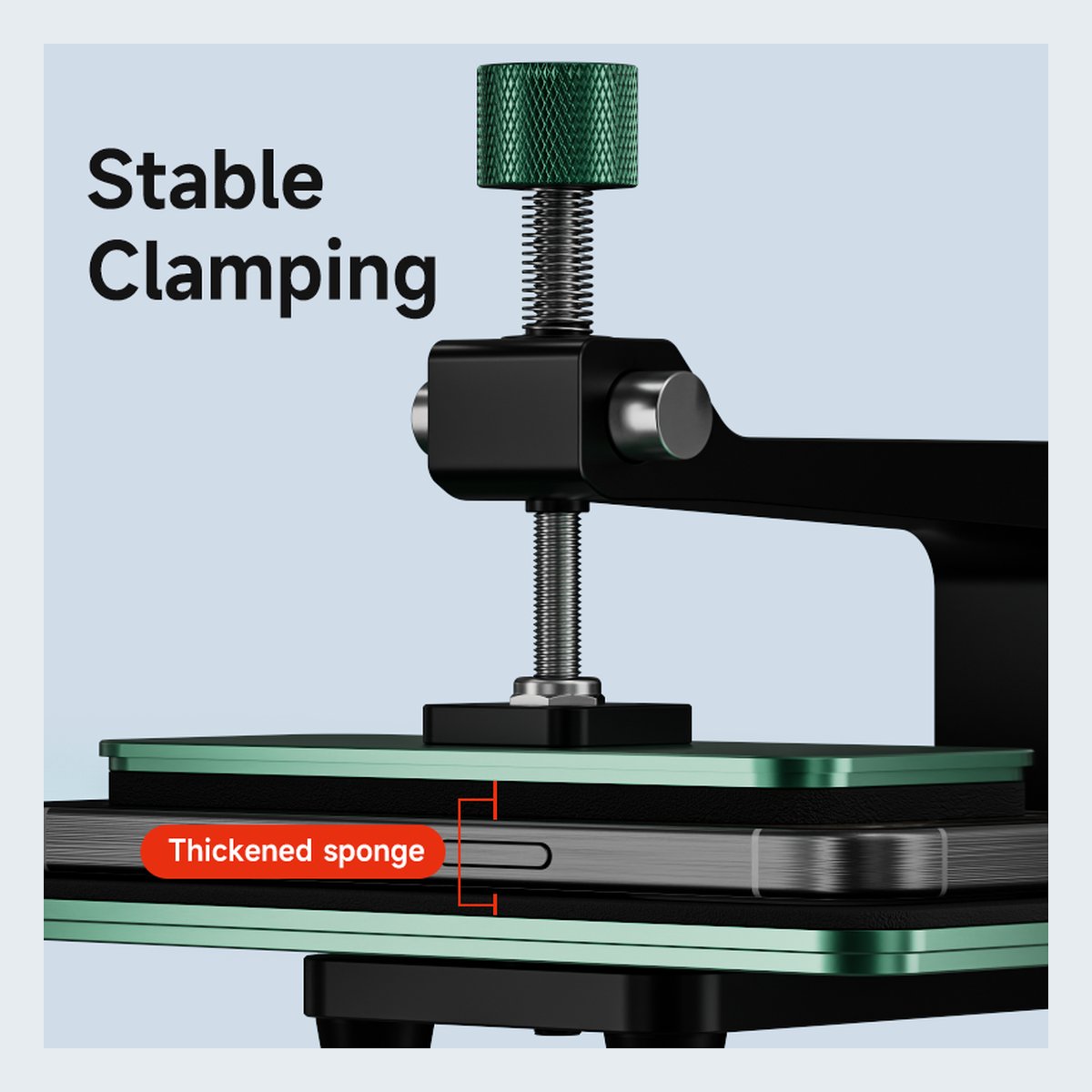 XZZ G11 stable clamping with thickened sponge pad for even screen pressure
