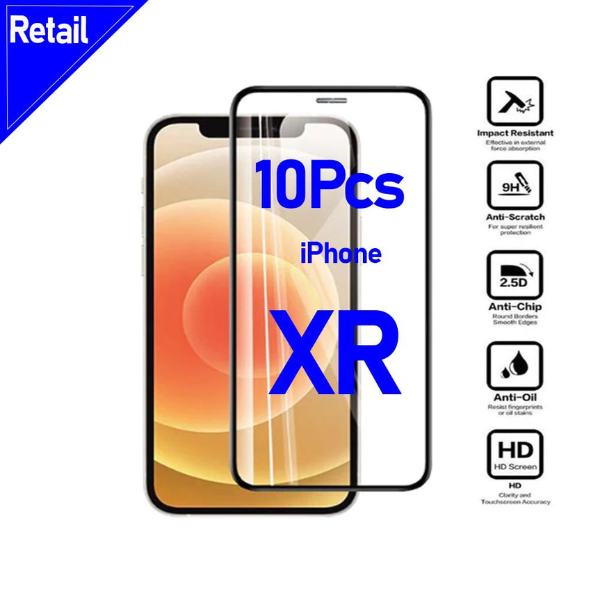 iPhone XR Tempered Glass 9D x 10pcs [Retail]