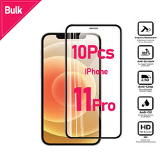 iPhone 11 Pro Tempered Glass Full 5D x 10pcs [Bulk]