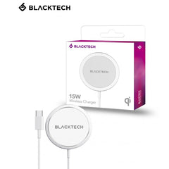 BLACKTECH 15W 2in1 Magnetic+Normal Qi Wireless Charger [White]