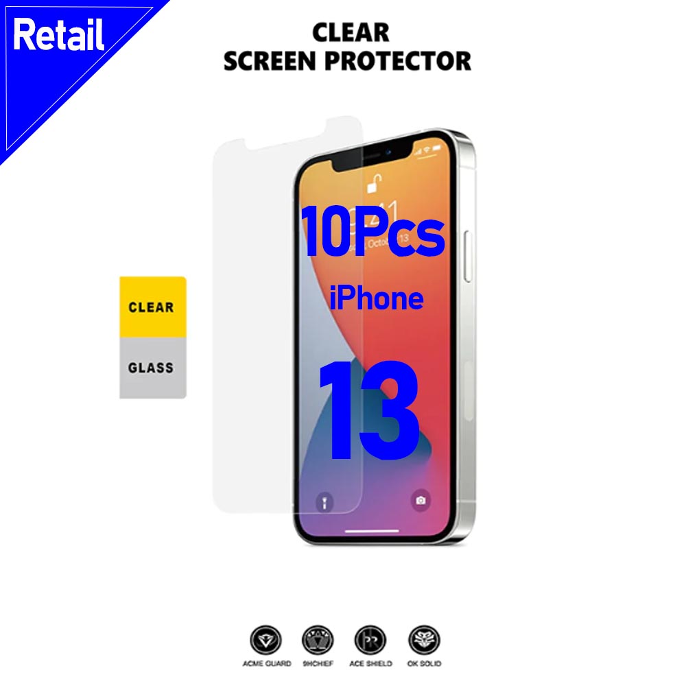 iPhone 13 Tempered Glass Clear x 10pcs [Retail]
