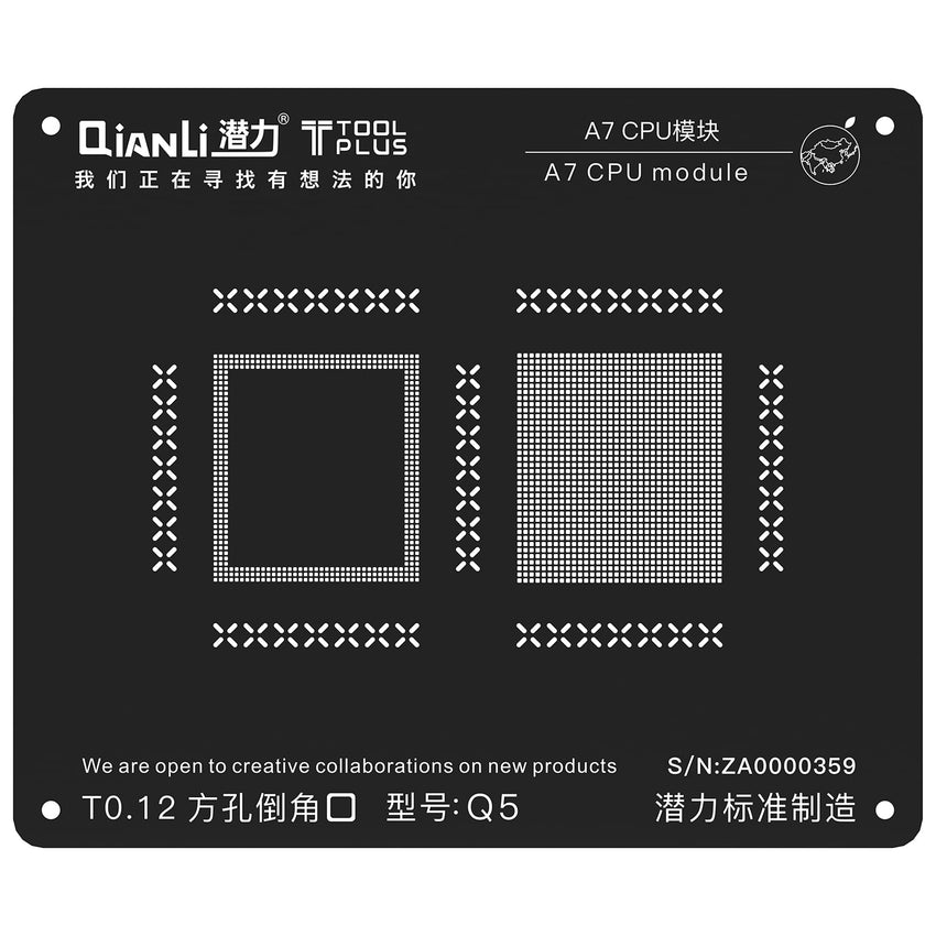 Qianli Toolplus iPhone CPU Module BGA Reballing Iblack Black Stencil