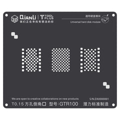 Qianli Toolplus 3D Iblack Universal Hard Disk Model GTR100 BGA Reballing Black Stencil For 6/6S/7/8