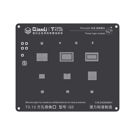 Qianli Toolplus 3D Iblack iPhone Power Logic Module BGA Reballing Black Stencil