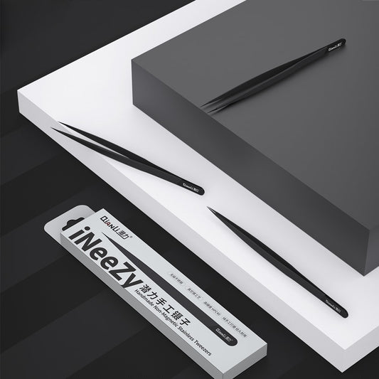Qianli Toolplus Ineezy Handmade Polished Non-Magnetic Stainless Tweezer
