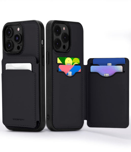 iPhone 14 Series Goospery Balance Fit 5 Cards Case Black