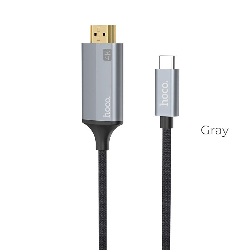 Hoco USB-C To HDMI cable 180cm UA13 [Gray]