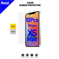 iPhone XS Max Tempered Glass Clear x 10pcs [Retail]